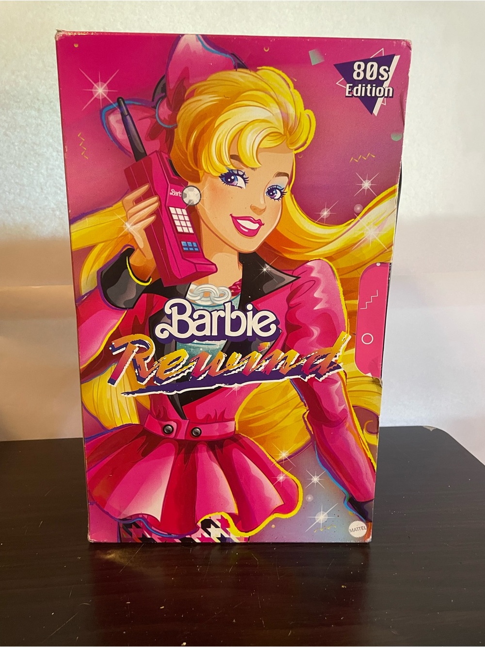 Barbie Rewind 80s Edition Pink and Yellow Retro Box Art